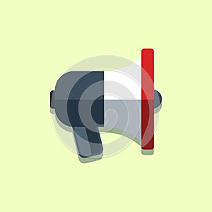 Flat Vector Megaphone on Light Background