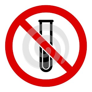 Flat Vector No Testtube Icon