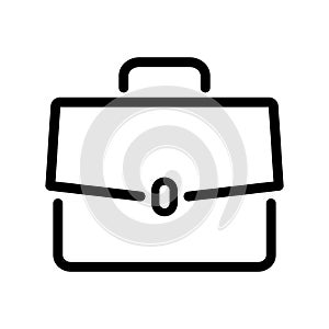 Flat vector outline briefcase icon for website and graphic design isolated on white background