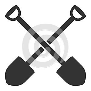 Flat Vector Shovels Icon