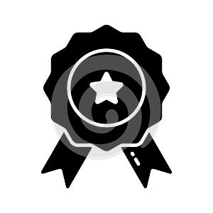 Flat vector of star badge, modern icon of quality badge in editable style