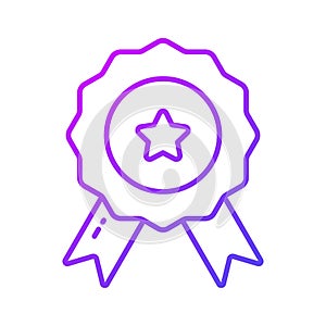 Flat vector of star badge, modern icon of quality badge in editable style