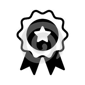 Flat vector of star badge, modern icon of quality badge in editable style