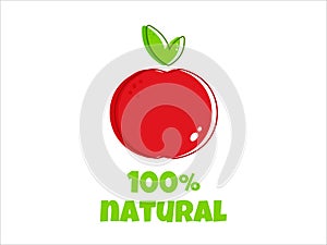 Flat vegan natural icon. Healthy vegan food. Healthy diet. Vegetarian food. Vegan menu. Healthy nutrition garden food.