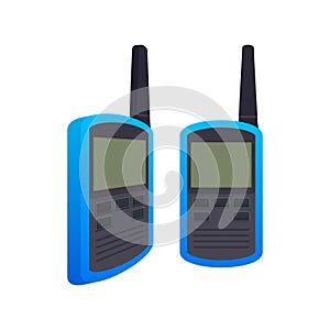 Flat walky talky for concept design. Vector isolated illustration