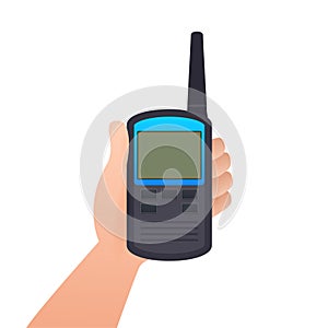 Flat walky talky for concept design. Vector isolated illustration