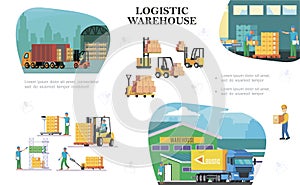 Flat Warehouse Logistics Composition