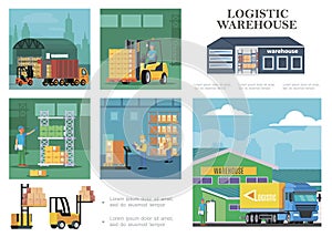 Flat Warehouse Logistics Composition