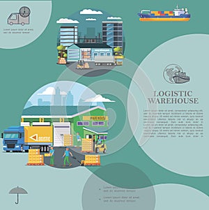 Flat Warehouse Logistics Template