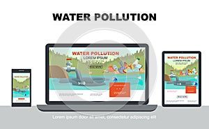 Flat Water Pollution Adaptive Design Concept photo