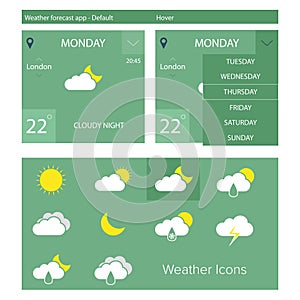 Flat weather forecast app