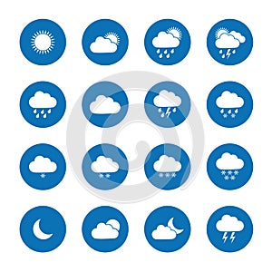 Flat weather icons