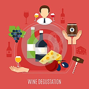 Flat Wine Degustation Concept