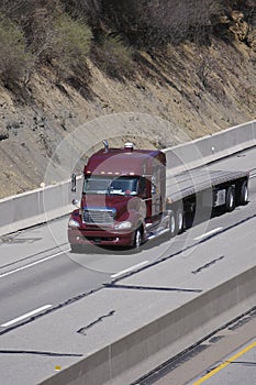 Flatbed Semi Truck photo