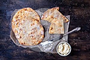 Flatbread made from leftover mashed potatoes