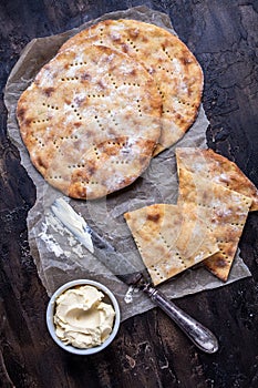 Flatbread made from leftover mashed potatoes