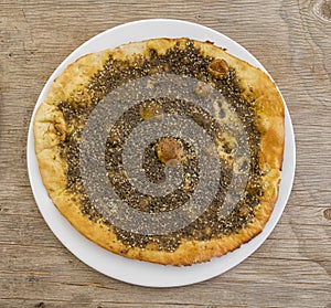 Flatbread with zaatar, Thyme and sesame pastry, Zaatar Pita