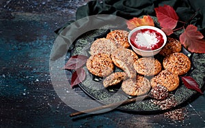 Flatbread with zaatar and yoghurt with sumac