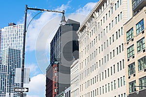 Flatbush Avenue with Buildings and Skyscrapers leading to Downtown Brooklyn New York