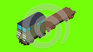 Flatcar wagon icon animation