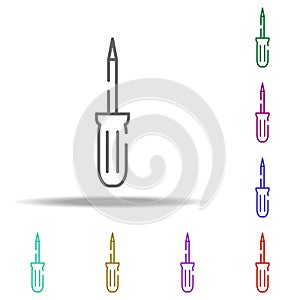 flathead screwdriver icon. Elements of construction in multi color style icons. Simple icon for websites, web design, mobile app,
