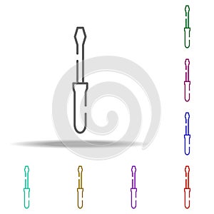 flathead screwdriver icon. Elements of construction in multi color style icons. Simple icon for websites, web design, mobile app,