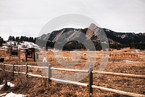 Flatiron mountains in Chautauqua Park