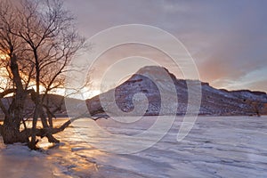 Flatiron Reservoir Winter Sunrise