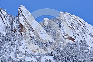 Flatirons Snow Flocked