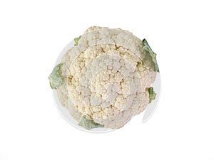Flatlay cauliflowers isolated