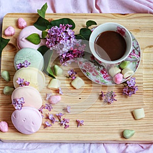 Flatlay macarons