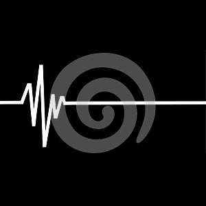 Flatline Heart Beat, EKG Illustration