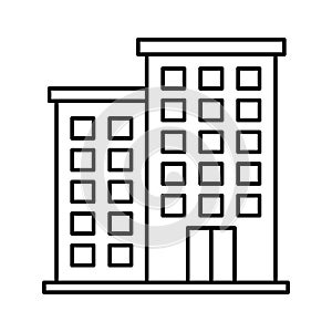 Flats building Vector Icon which can easily modify or edit