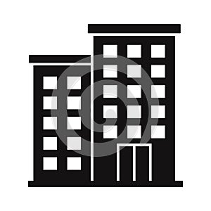 Flats building Vector Icon which can easily modify or edit