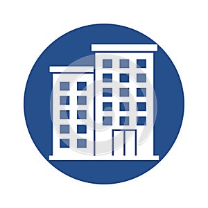 Flats building Vector Icon which can easily modify or edit