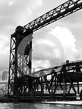 The Flats Neighborhood in Cleveland still has working bridges and holds an industrial feel _ CLEVELAND _ OHIO