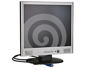 Flatscreen monitor isolated with a clipping path