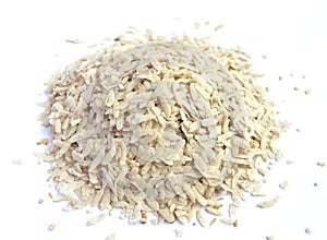 Flattened rice isolated