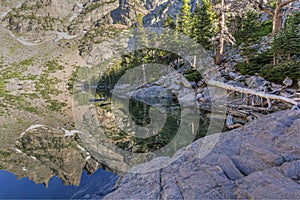 Flattop Mountain Spires Reflected