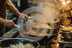 Flavorful Asian restaurant cooking. Generate Ai