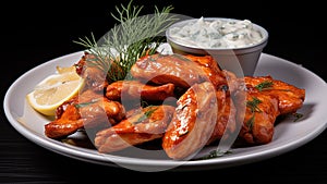Flavorful Fusion - Buffalo Chicken Wings with Blue Cheese Dip