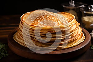 Flavorful tradition Thin pancakes, a classic gem in Russian cuisine