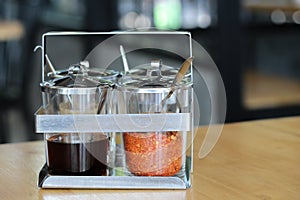 Flavoring Noodle on table