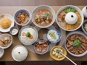 Flavors of Korea: A Vibrant Spread of Traditional Foods Gracing the Table