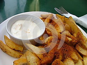 Flavoured potatoe slices