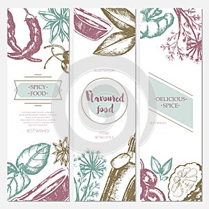 Flavoured Products - hand drawn template banner. photo