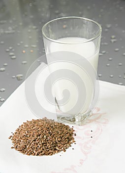 Flax Seed and milk