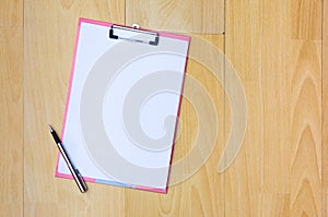 Flay lay space on the desk Area space enter text. mockup coffee cups, Pen note paper Placed on a White table wood