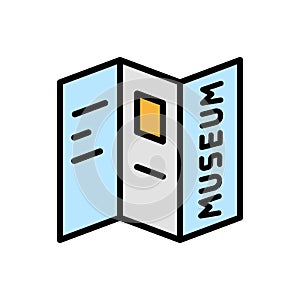 Flayer, museum icon. Simple color with outline vector elements of historical things icons for ui and ux, website or mobile