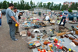 Flea market in Moscow